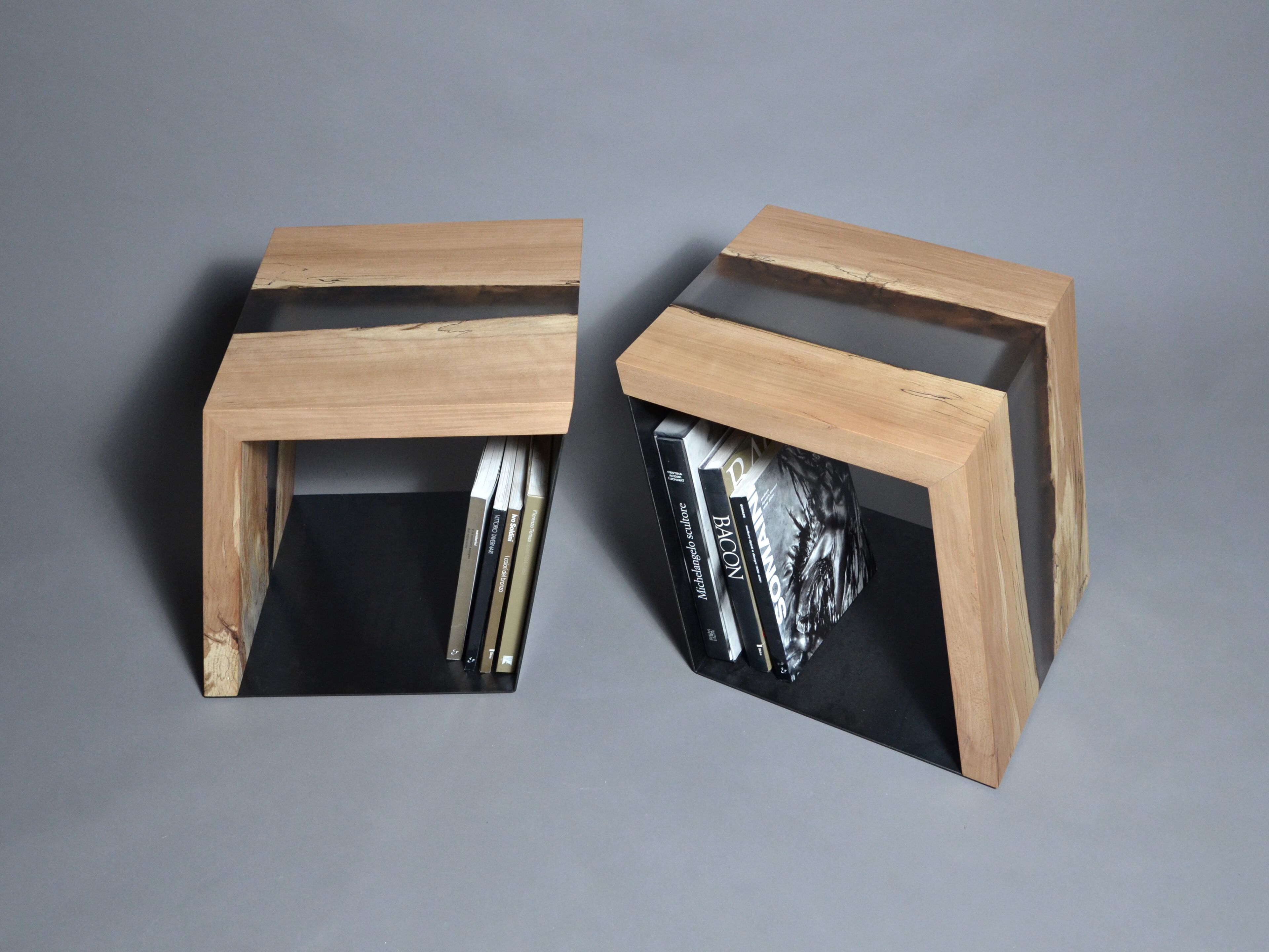 Журнальный столик / табурет из массива дерева и смолы alcarol Fungi ARCH-00126029 - Вид №3