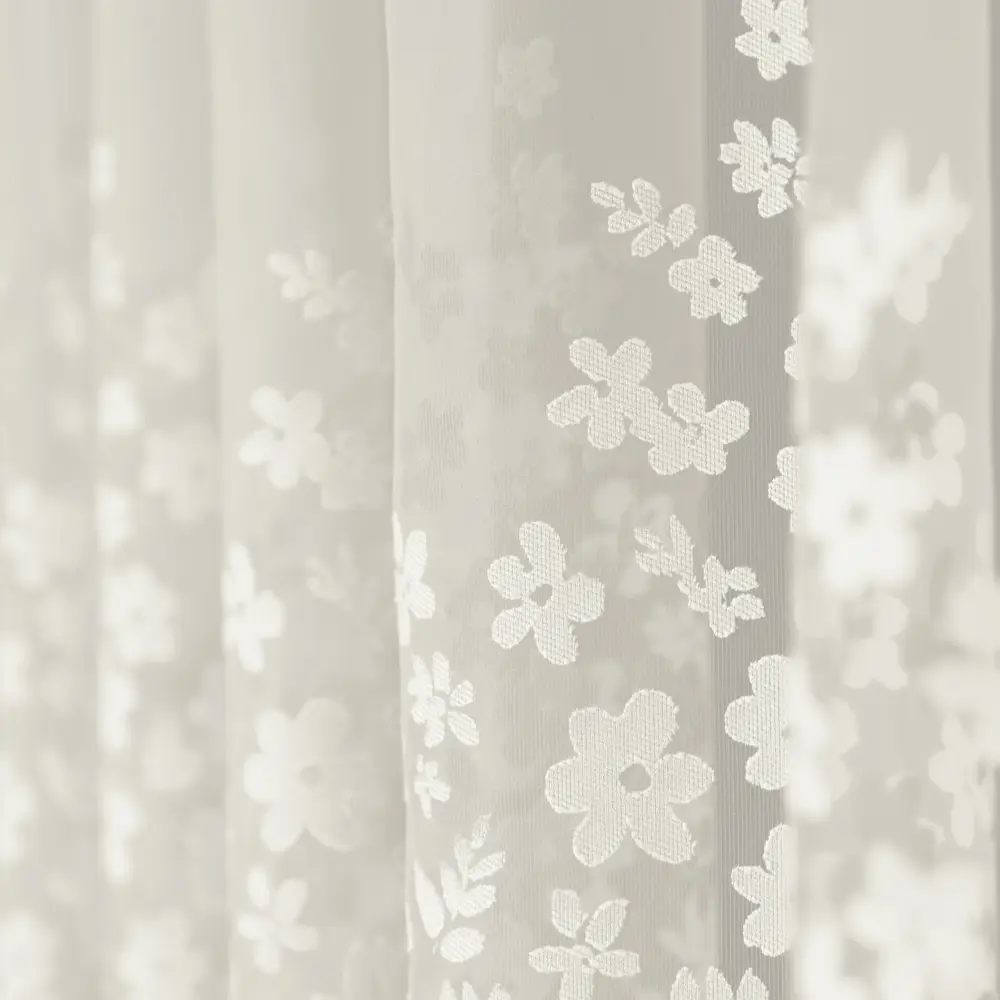 Тюль на ленте Лора 250x260 см цвет кремовый MIAMOZA STLM-2159325 - Вид №1