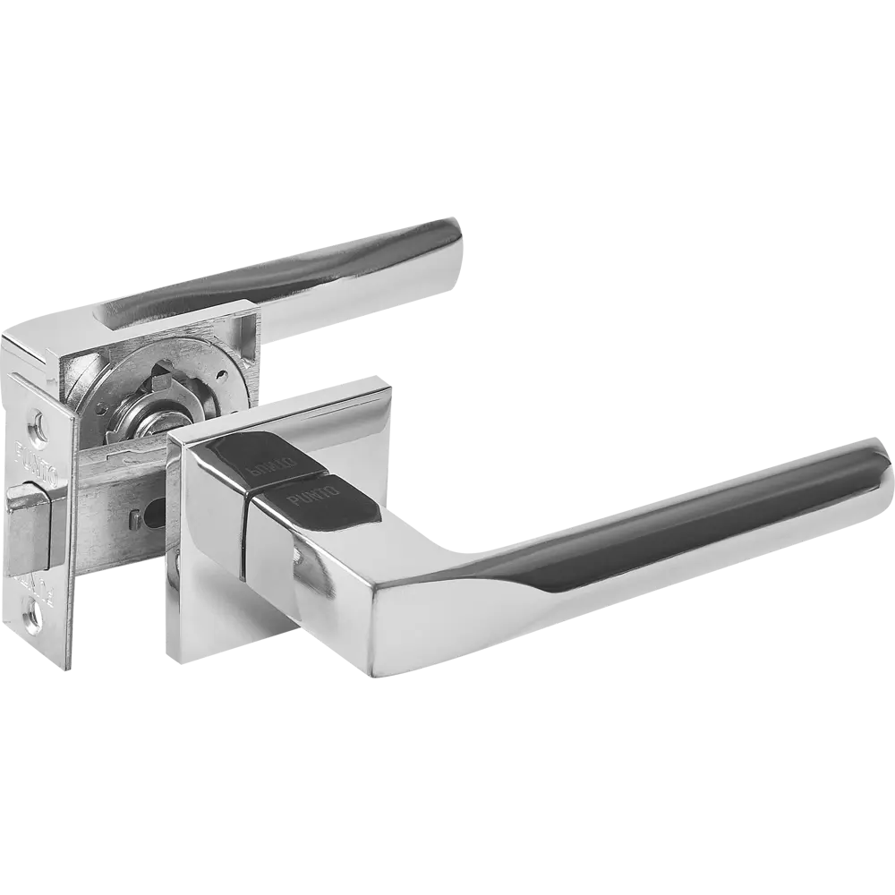 Дверные ручки Punto Cosmo без запирания комплект цвет хром STLM-2011203