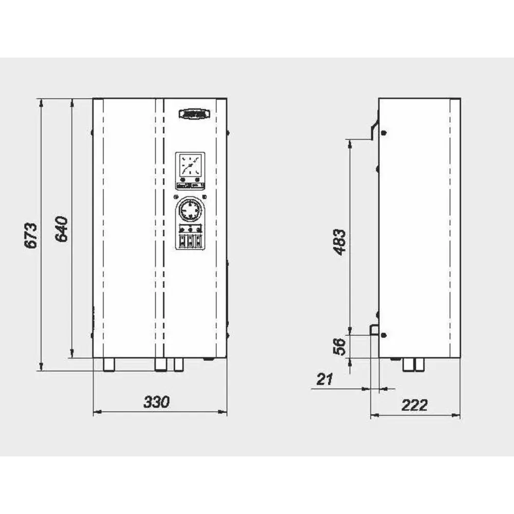 Электрический котел 3 кВт Zota Solo - 3 220/380 В одноконтурный настенный STLM-2025125 - Вид №3