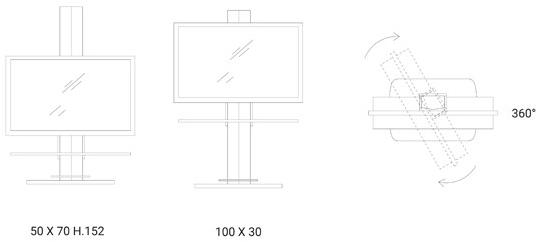 Ozzio Italia Металлический монитор / подставка под телевизор  X011  - Вид №27