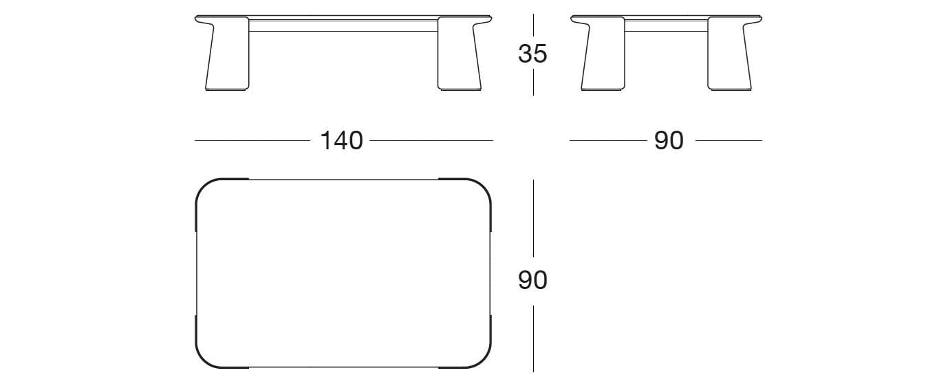 Прямоугольный мраморный журнальный столик Longhi Loveluxe 2021-Rhythm'21 collection ARCH-00111649 - Вид №4