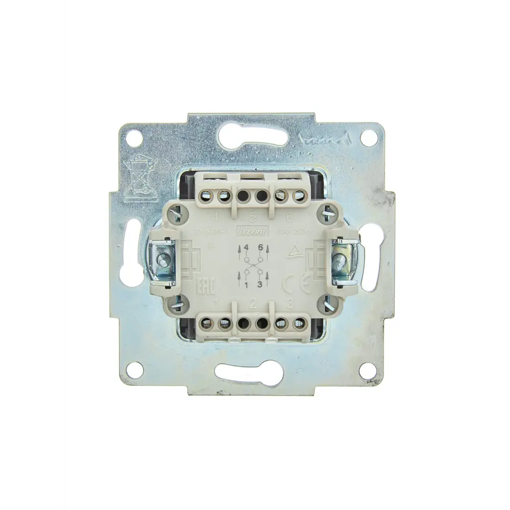 Выключатель промежуточный встраиваемый Lezard Asti 1 клавиша цвет белый STLM-2139536 - Вид №2