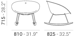 Pedrali Кресло-качалка из технополимера Gliss sun-id-1471350 - Вид №11