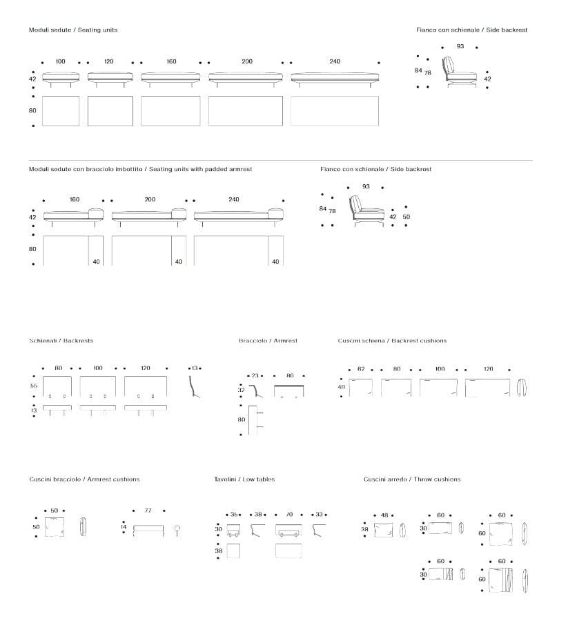 Съемный диван из ткани Saba Italia Avant-Après ARCH-00007680 - Вид №9