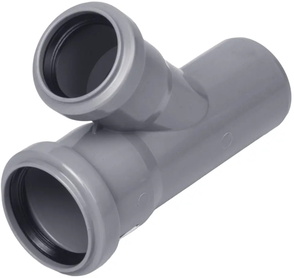 Тройник канализационный ПОЛИТЭК 50х40 мм под углом 45° 11011944