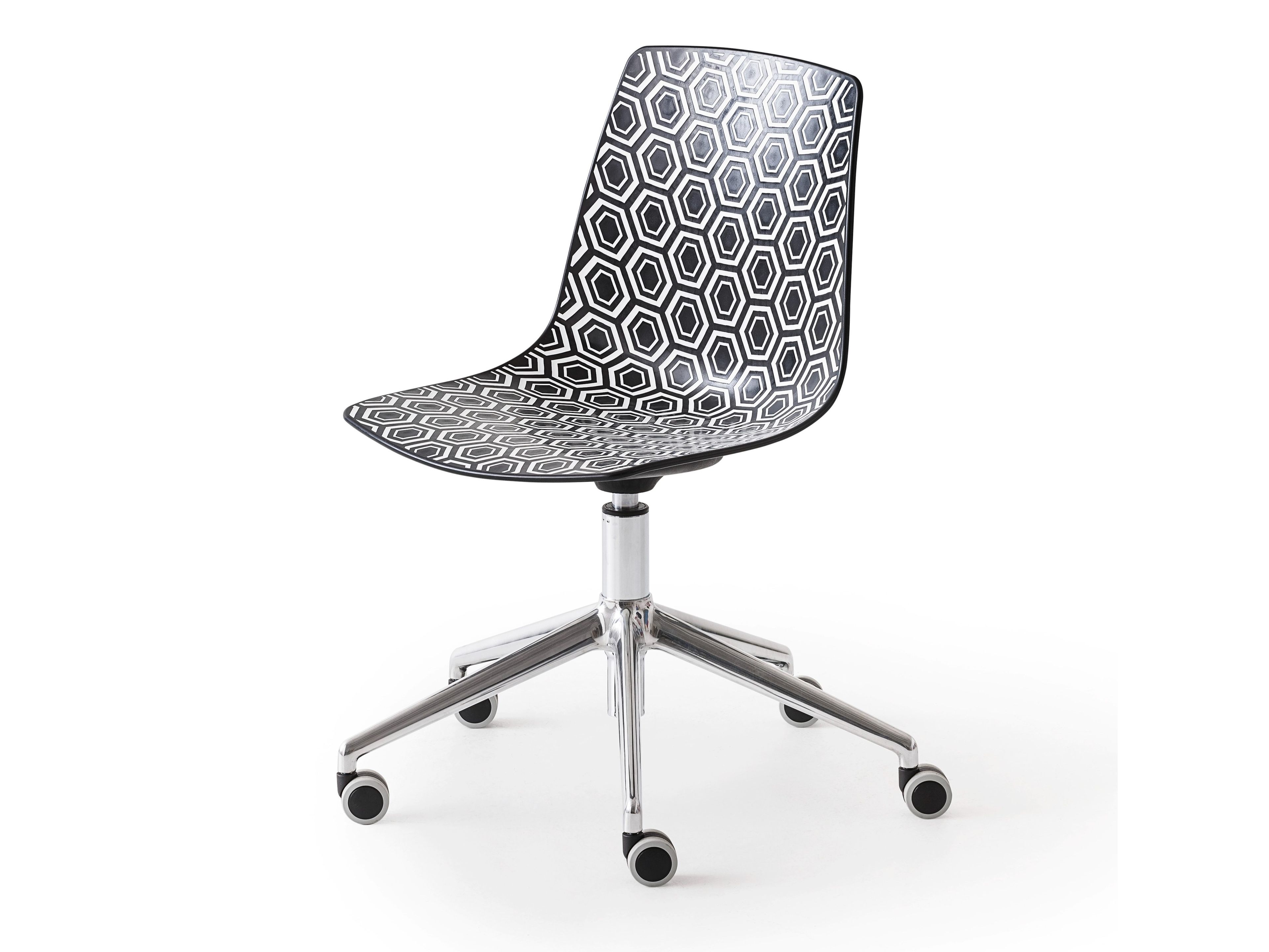 Поворотный стул из инженерного пластика с регулируемой высотой и 5 спицами GABER Альгамбра ARCH-00082042