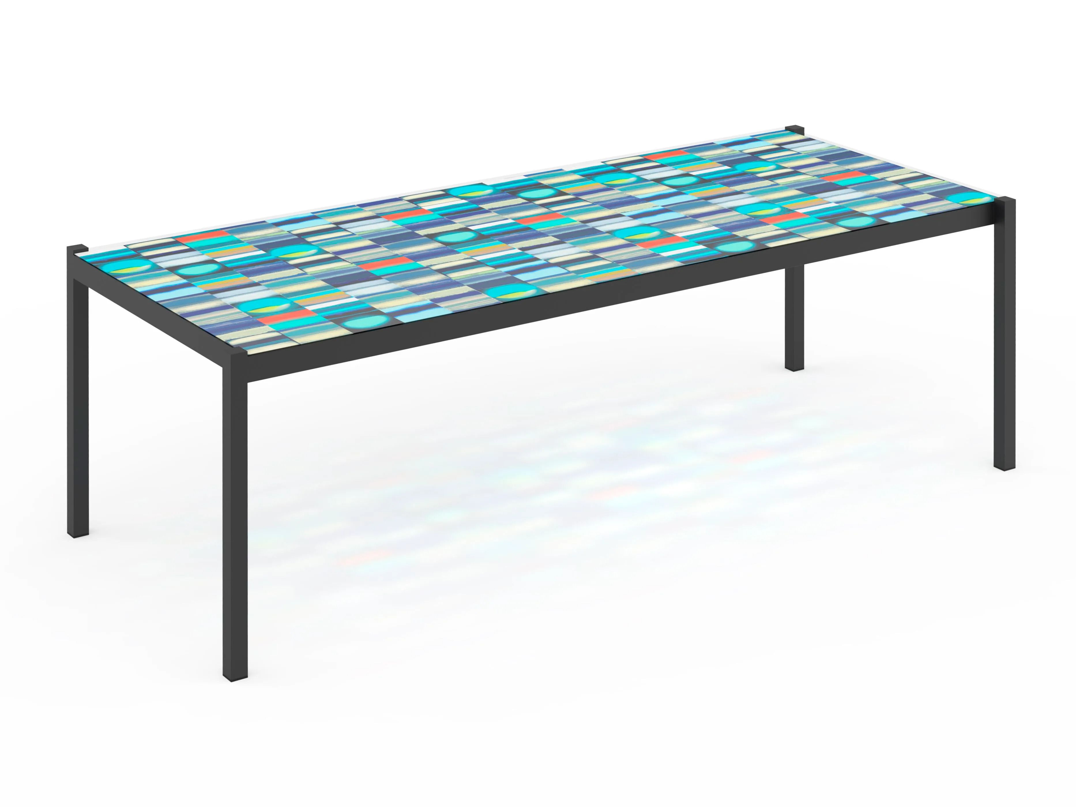 Прямоугольный садовый стол из закаленного стекла GANDIABLASCO Iris ARCH-00023393 - Вид №1