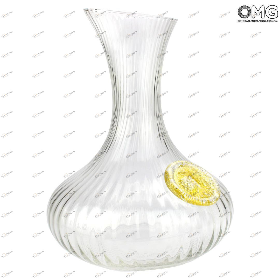 4840 ORIGINALMURANOGLASS Декантер Ламбруско с настоящим золотом - муранское стекло OMG 18 см 