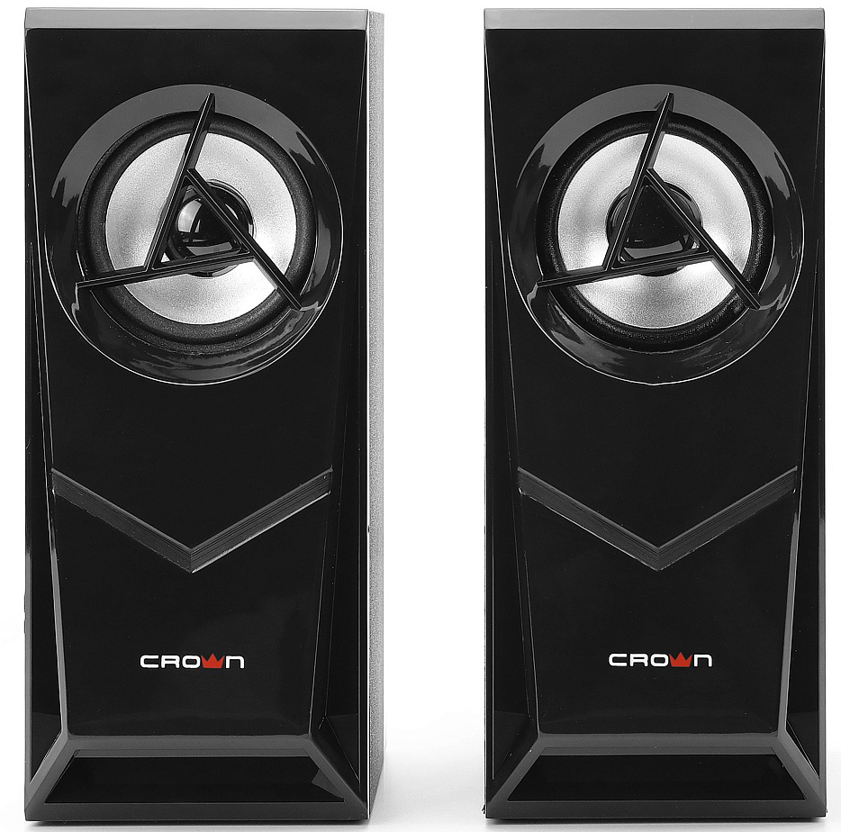 CMS-603 Акустическая система 2.0 (мдф, usb, 6w; управление громкостью, разъём для наушников, кнопка включения, длина кабеля между колонками 1м;длина аудио-кабеля и питания 2м.) Crown Santreyd 