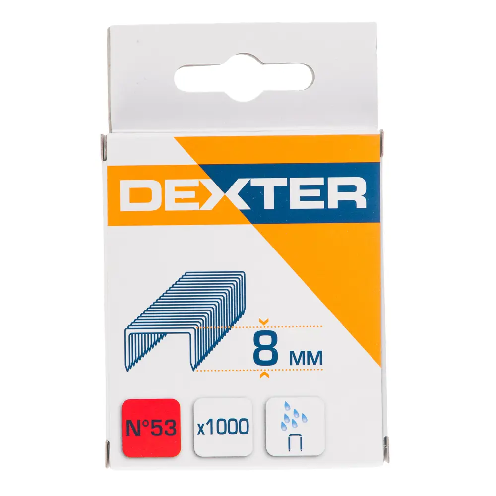 Скобы Dexter 53 тип 8 мм для строительного степлера (1000 шт) 15077641 STLM-0005325 - Вид №1