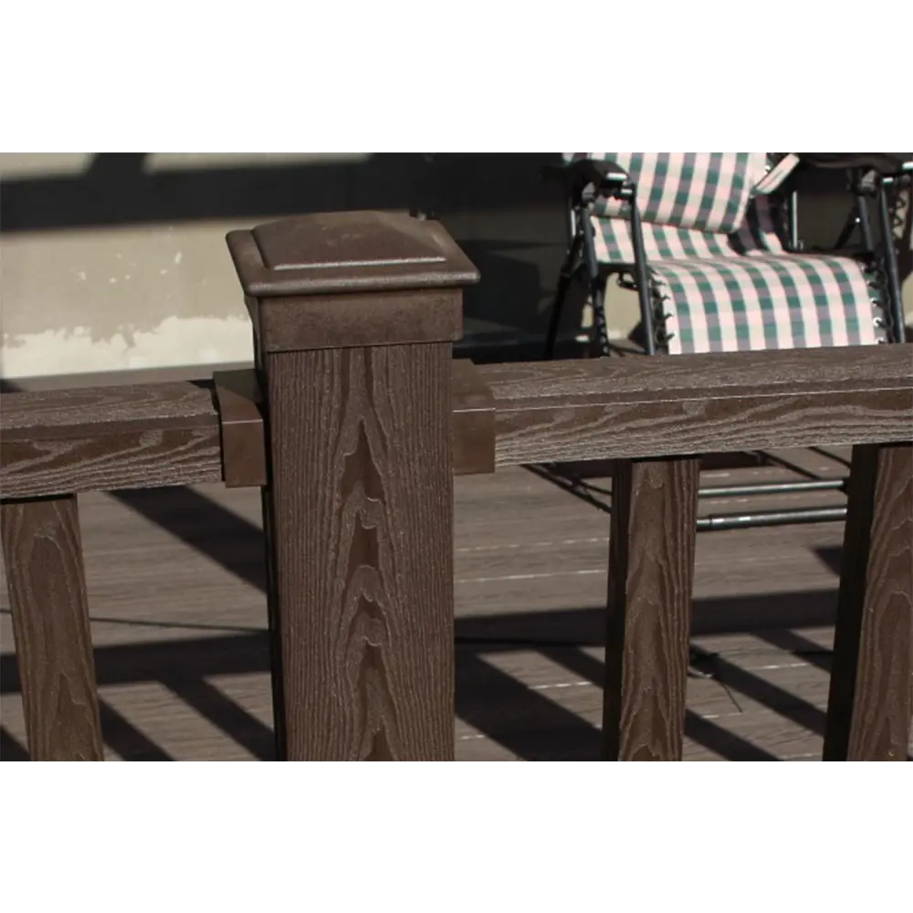 Santreyd: Опорный столб ДПК прямой для ограждений 120x120x3000 мм венге 89357799 STLM-1014997 - Вид №1