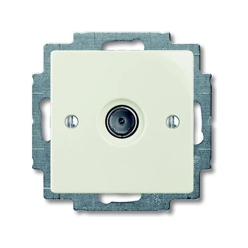 ТВ-розетка оконечная встраиваемая ABB Basic 55 шлейф, цвет белый BJB Basic 55 STLM-2056018