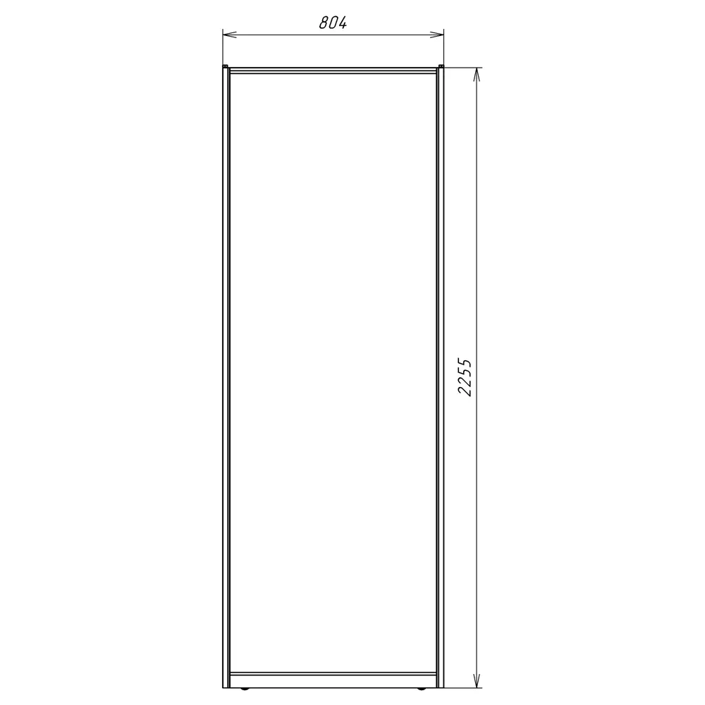 Дверь-купе KONSENSA 225.5x80.4 см МДФ цвет белый профиль матовое серебро 89444010 STLM-2103639  - Вид №12