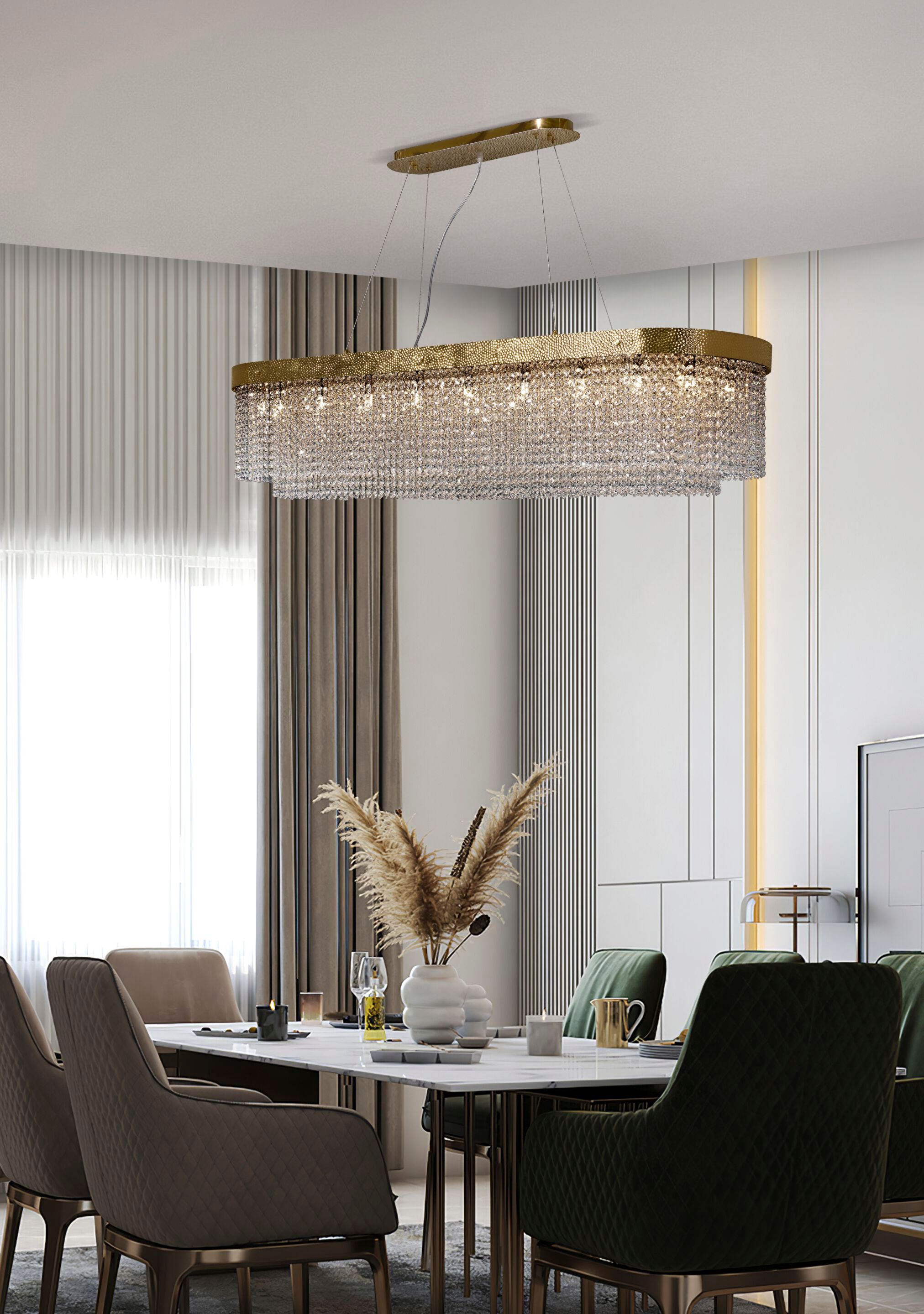 Подвесной светильник из нержавеющей стали с кристаллами K-Lighting MARGET ARCH-00140687 - Вид №2