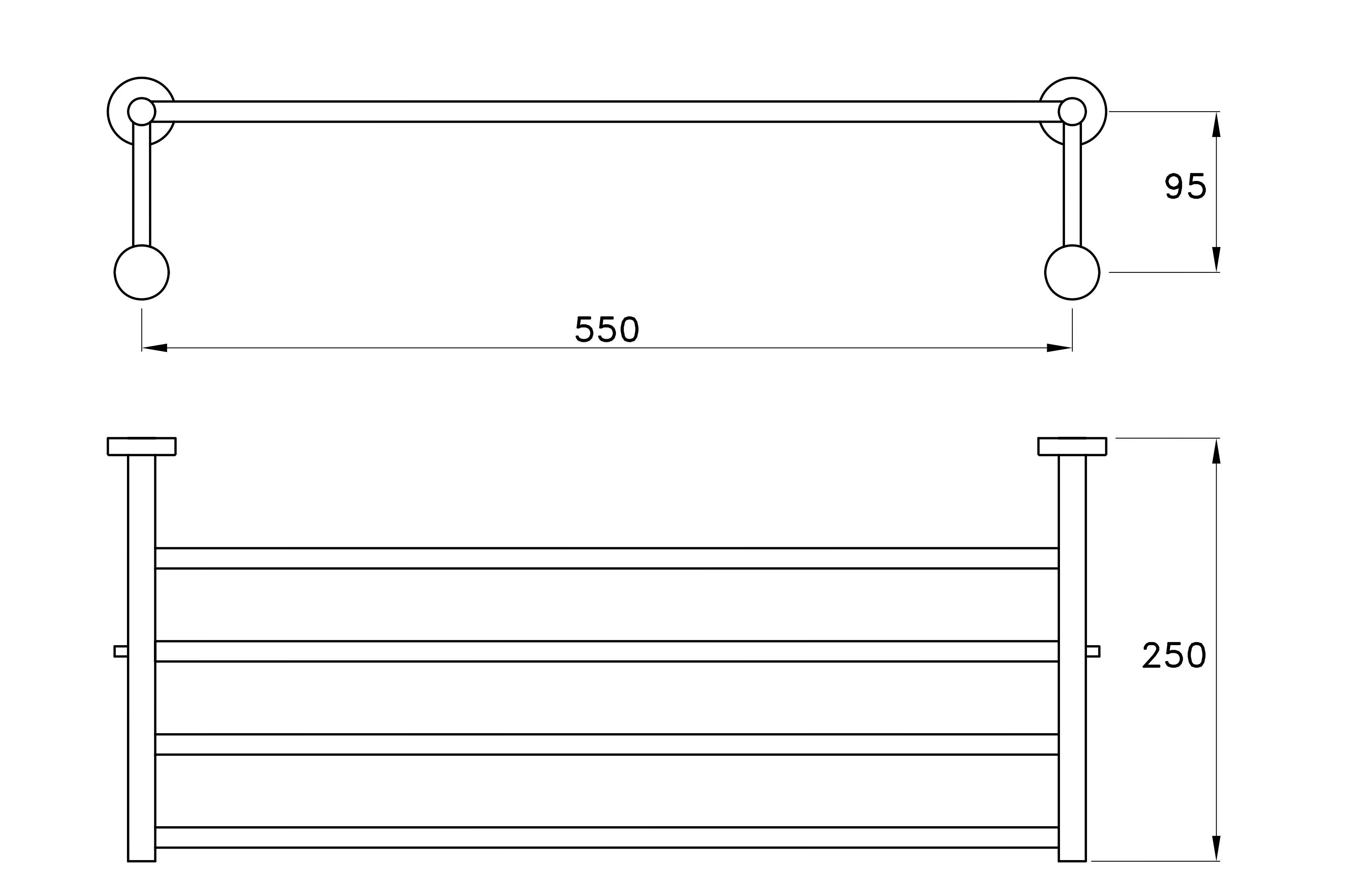 Держатель для полотенец RUBINETTERIE STELLA ARCH-00152594 - Вид №2