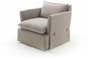 Frigerio Salotti Кресло из ткани со съемным чехлом с подлокотниками Kimono