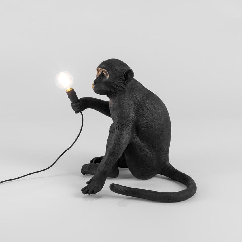 Seletti Торшер из смолы The monkey lamp black sun-id-1396538 - Вид №5