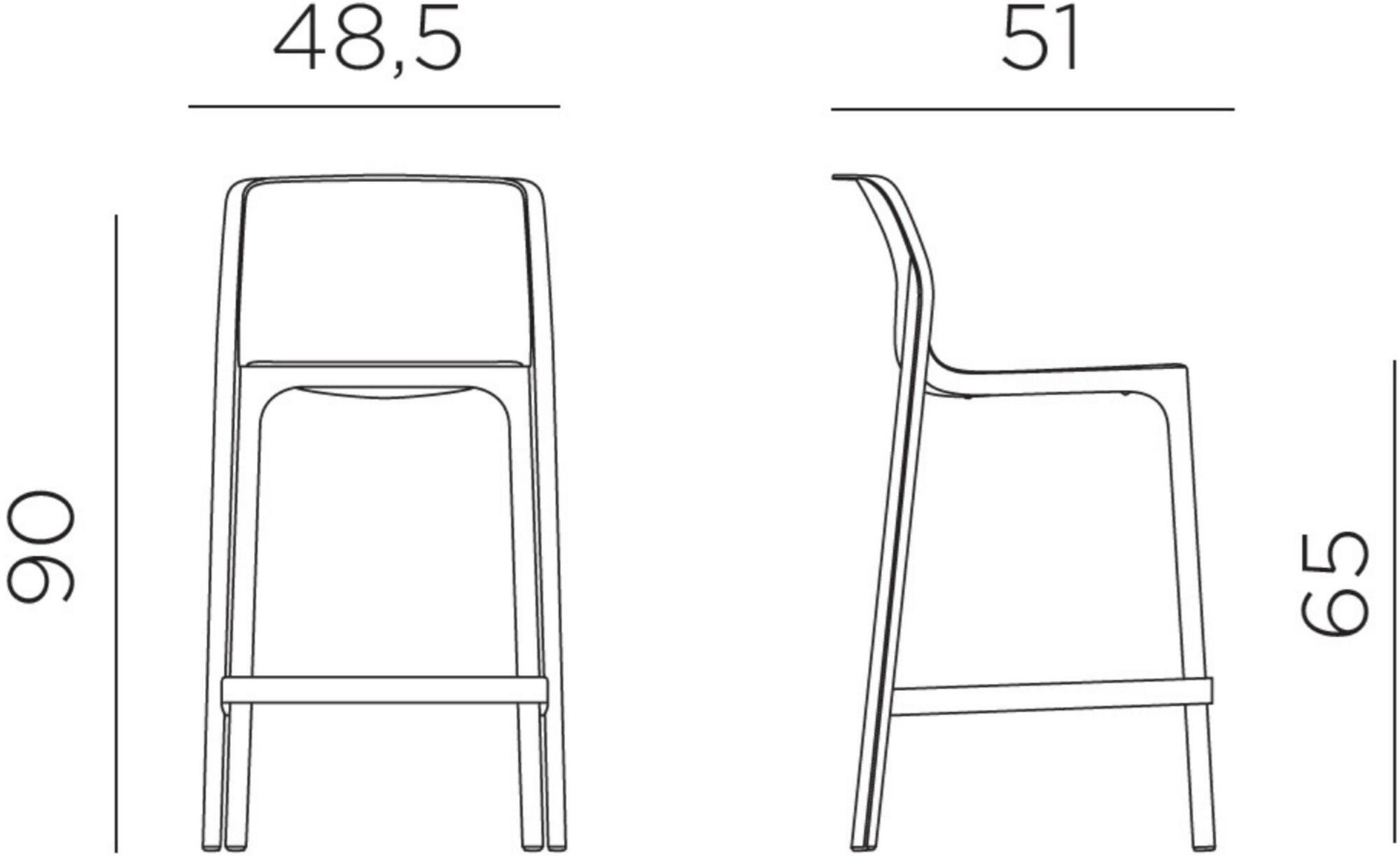 Nardi Штабелируемый табурет из стекловолокна со спинкой Net sun-id-1349027 - Вид №3