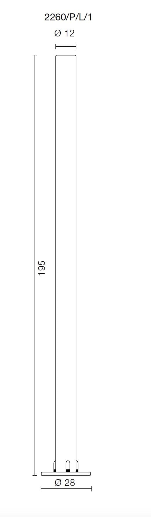 Напольная лампа из метакрилата Martinelli Luce пестик ARCH-00059511 - Вид №3