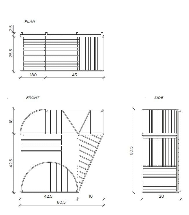 Окрашенный металлический подвесной настенный книжный шкаф Mogg MUSA ARCH-00128839 - Вид №8