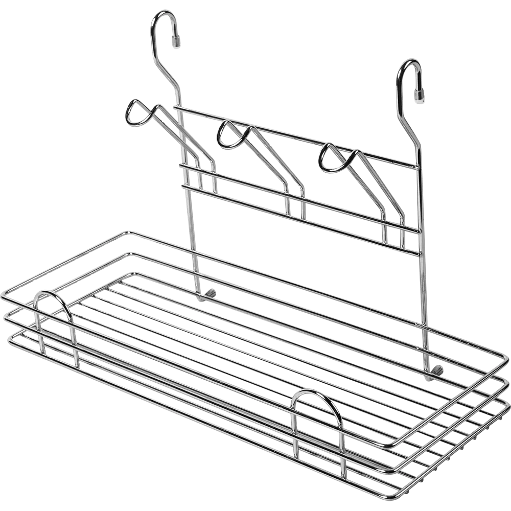 Держатель бокалов с полкой Delinia 39x17.5x26.5 см сталь цвет хром STLM-2005674 - Вид №3