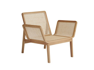 Стул из массива дуба и ротанга