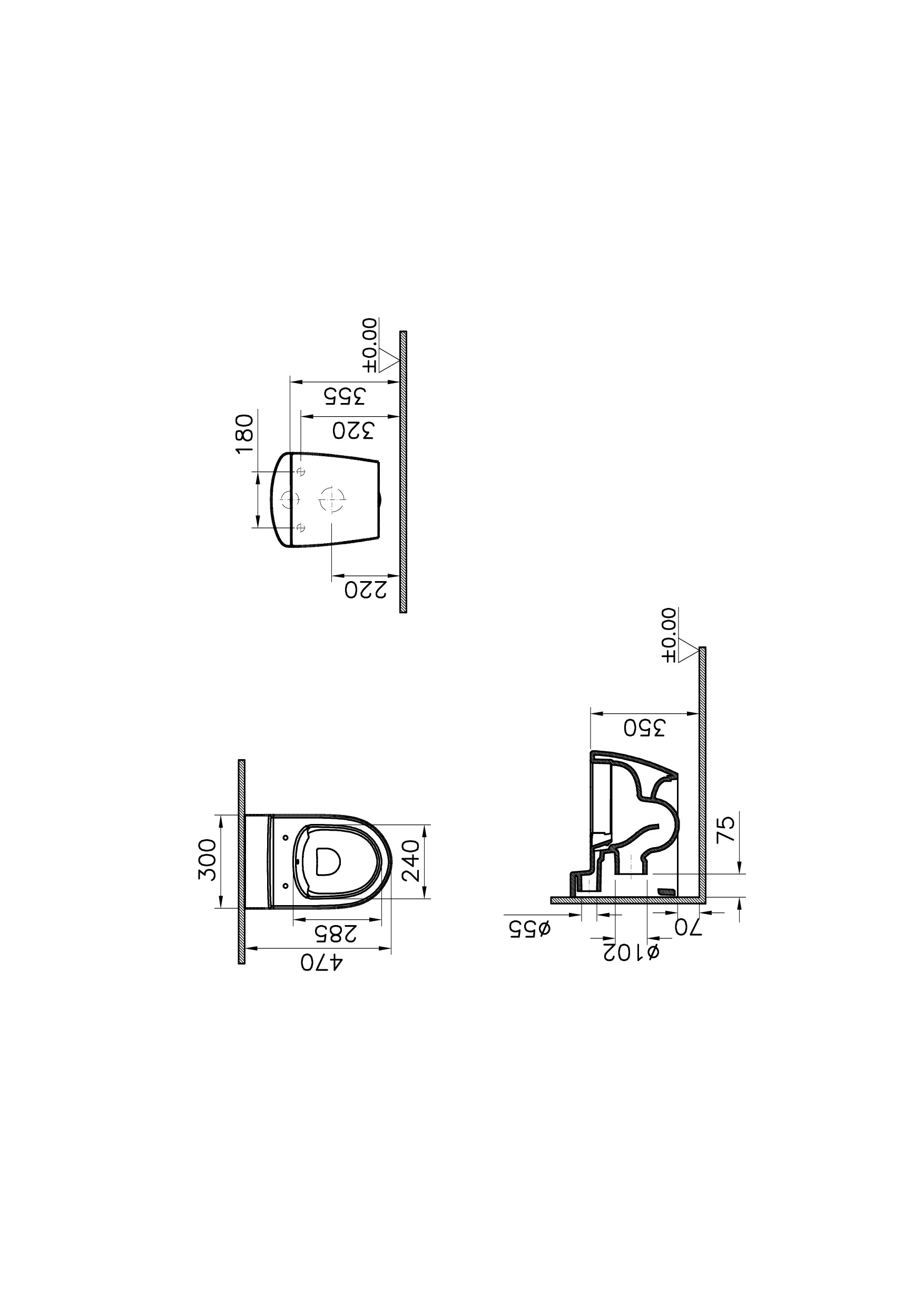 7360B003-0075 Биде Vitraglobal Sento Kids  - Вид №1