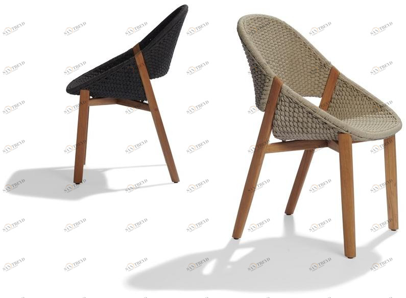 TRIBÙ Садовое кресло из ткани tricord® и тика Elio 02518