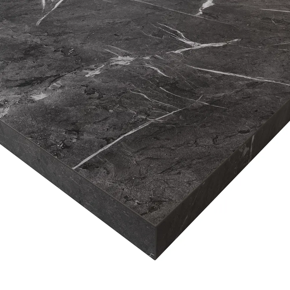 Столешница DELINIA Кунгур — элегантный черный мрамор с прожилками 60×120 см 85361389 STLM-0062196 - Вид №4