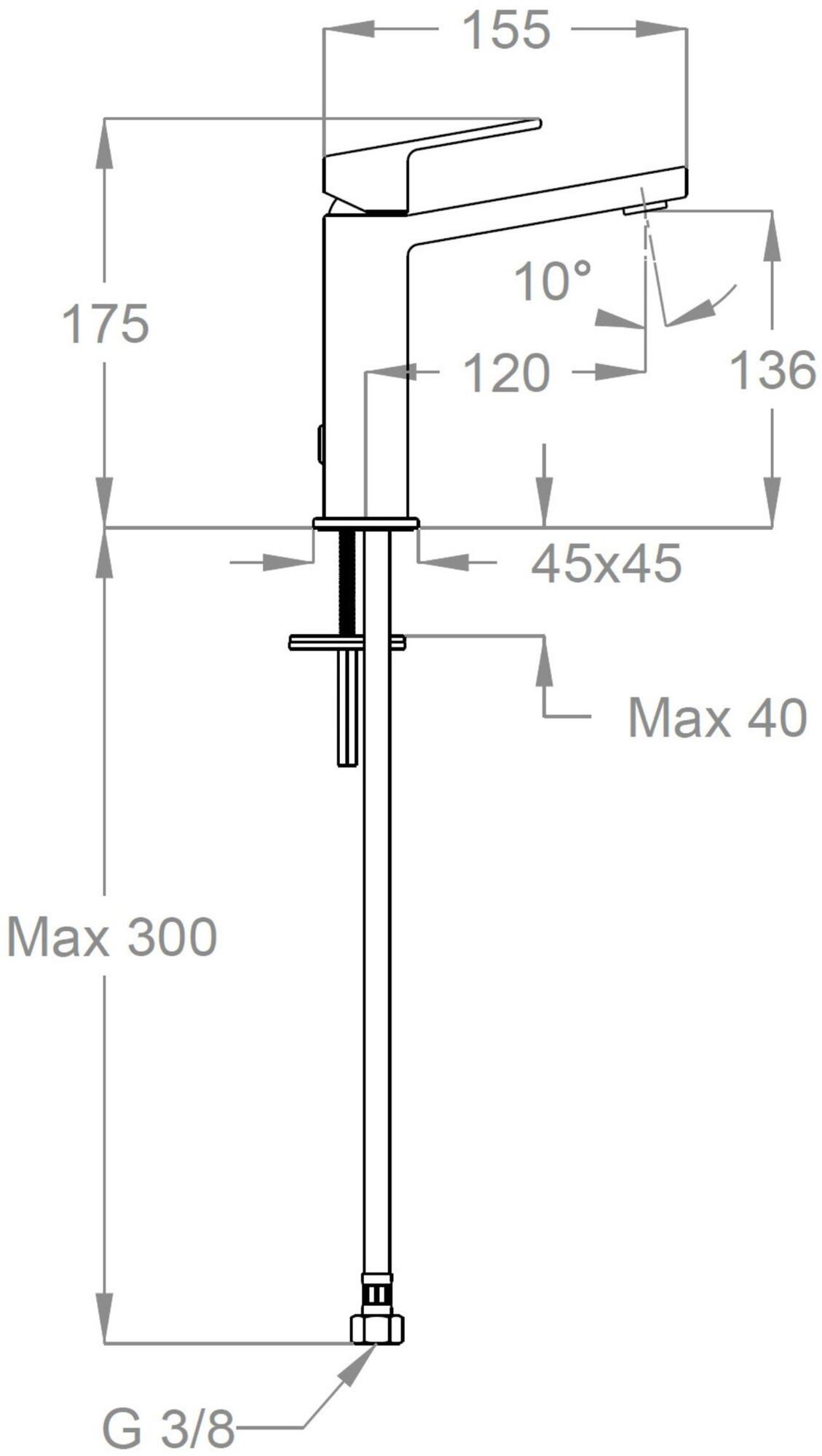 Fir Italia Смеситель для умывальника, однорычажный Kelio 63 6311200 - Вид №2