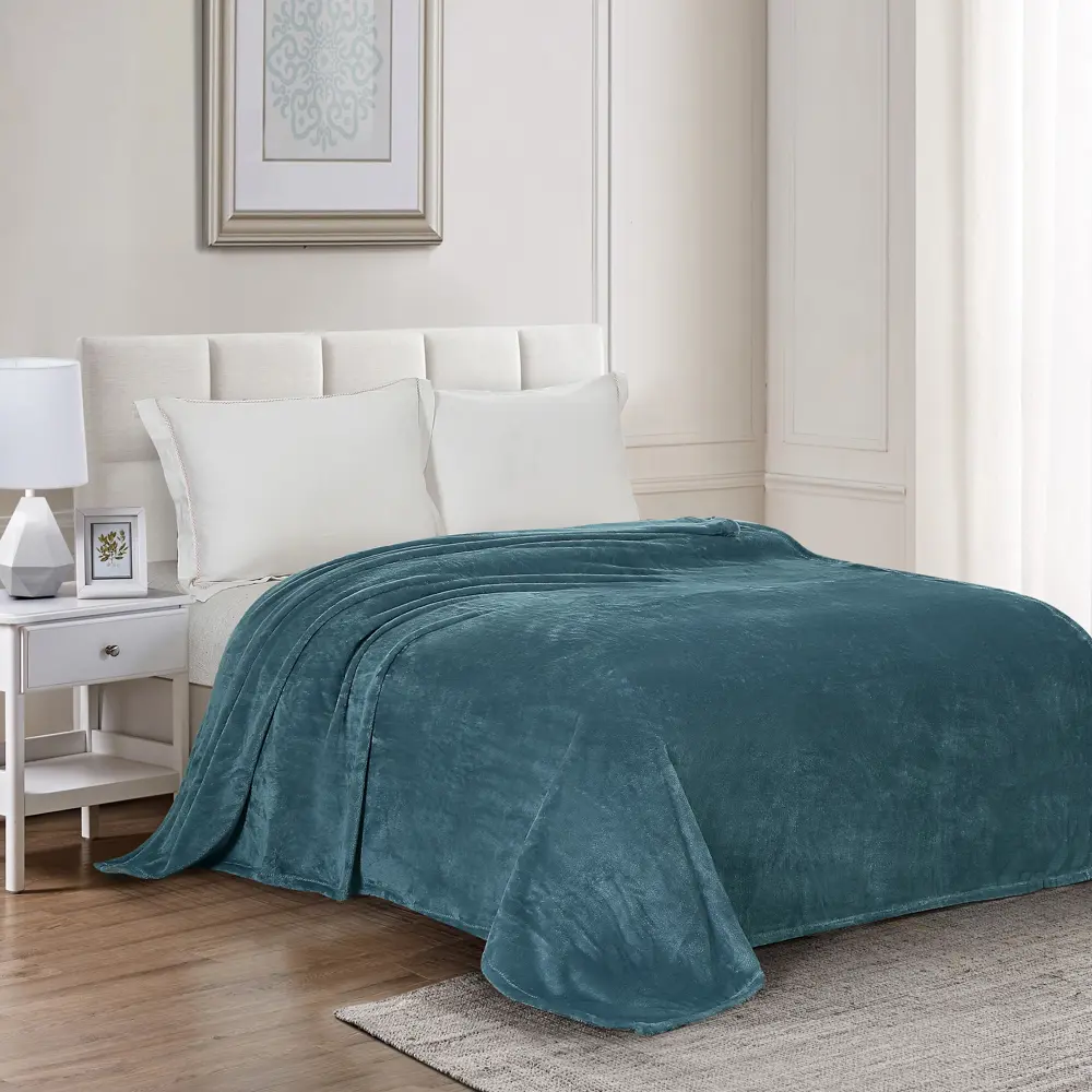 Плед First 140x200 см микрофибра цвет зеленый СТОЛИЦА ТЕКСТИЛЯ STLM-2153304 - Вид №3