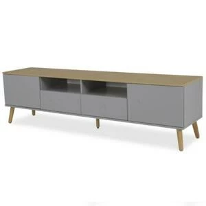 Тумба под ТВ Tenzo Dot, 54х192х43 см, дуб, серая