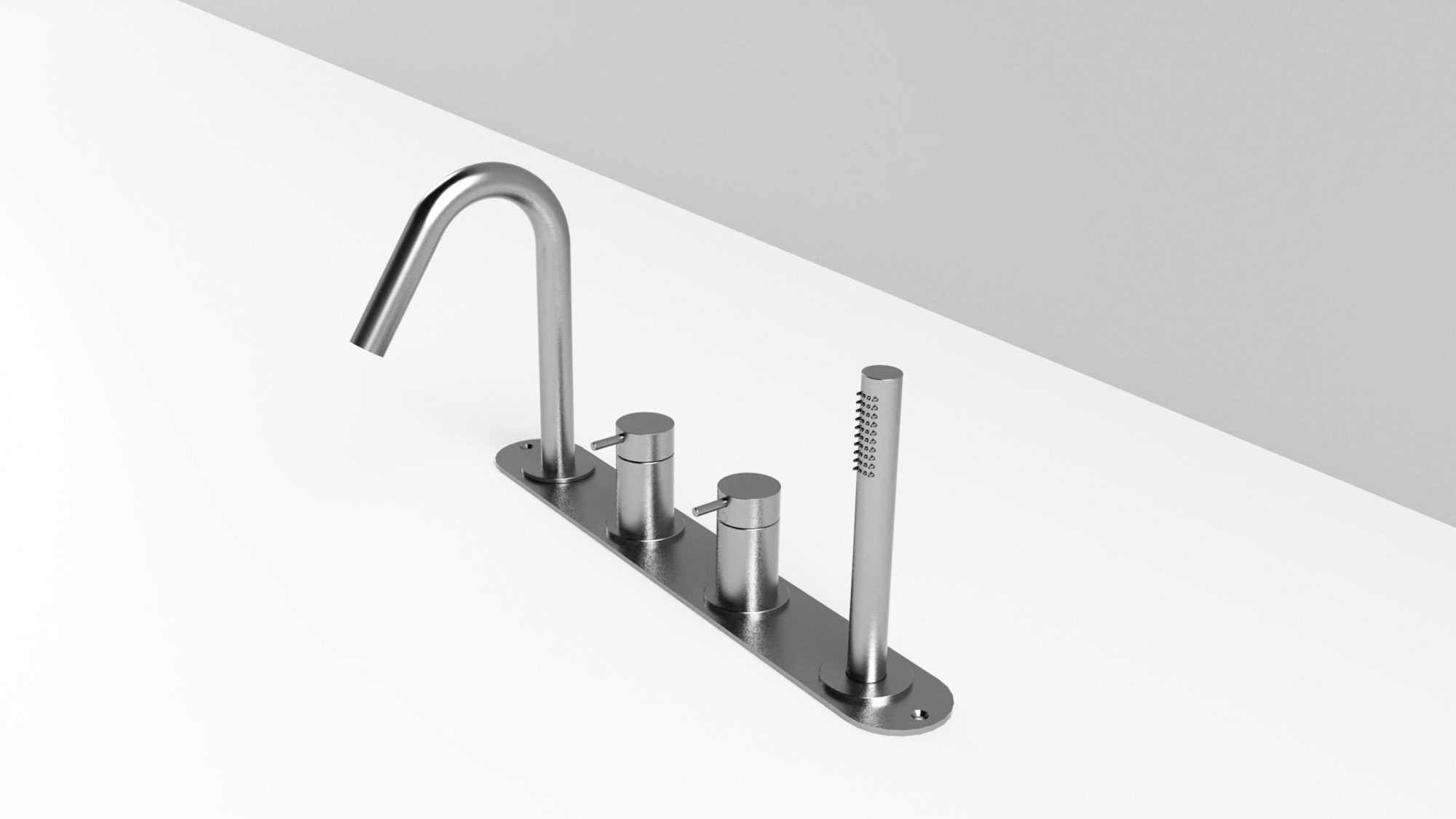 Rexa Design Группа ванн на 4 отверстия с тарелкой, переключателем на 2 стороны и изливом REXA-ST207 