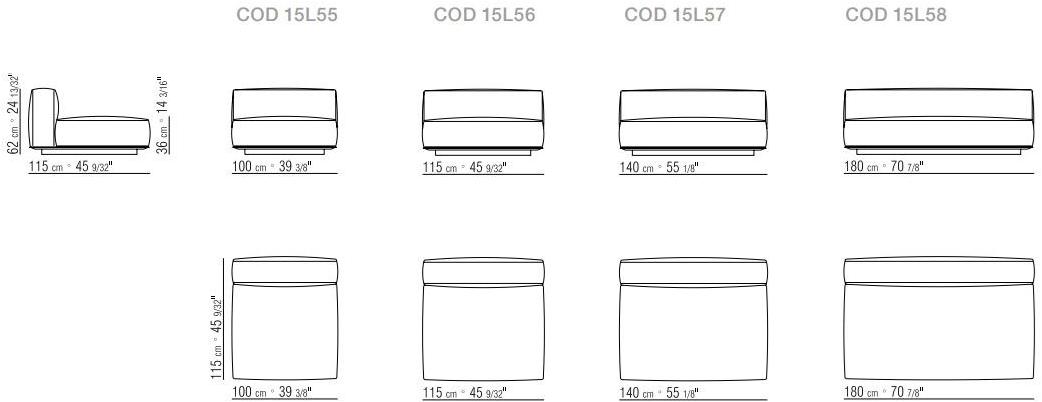 Flexform Модульный тканевый диван с шезлонгом Grandemare sun-id-1429926 - Вид №11