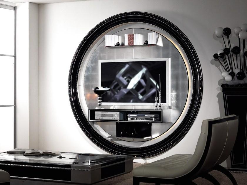 Vismara Design Тумба под ТВ из лакированного дерева с системой прокладки кабелей Classic sun-id-1402909 - Вид №6