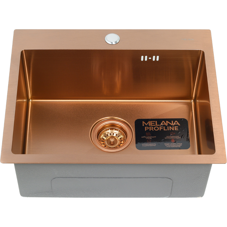 Мойка D5343HC MELANA ProfLine 3,0/220 БРОНЗА врезная прямоугольная D5343HC D5343HC бронза