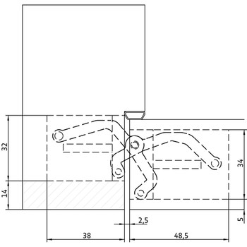 Петля скрытого монтажа Anselmi mod. AN 141 3D FVZ 14/44 Santreyd LK01-928 - Вид №1