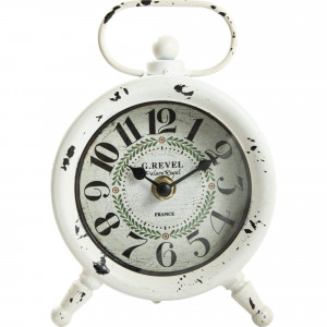 82735921 Часы настольные «» металл белые 12х5х18 см Эталон