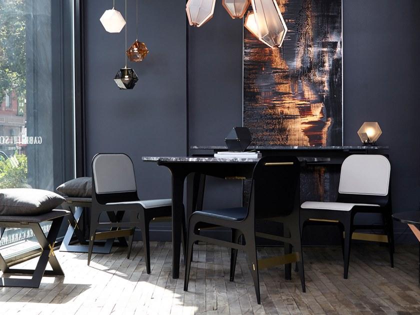 GABRIEL SCOTT Стул из стали с подставкой для ног Bardot sun-id-1512454 - Вид №5