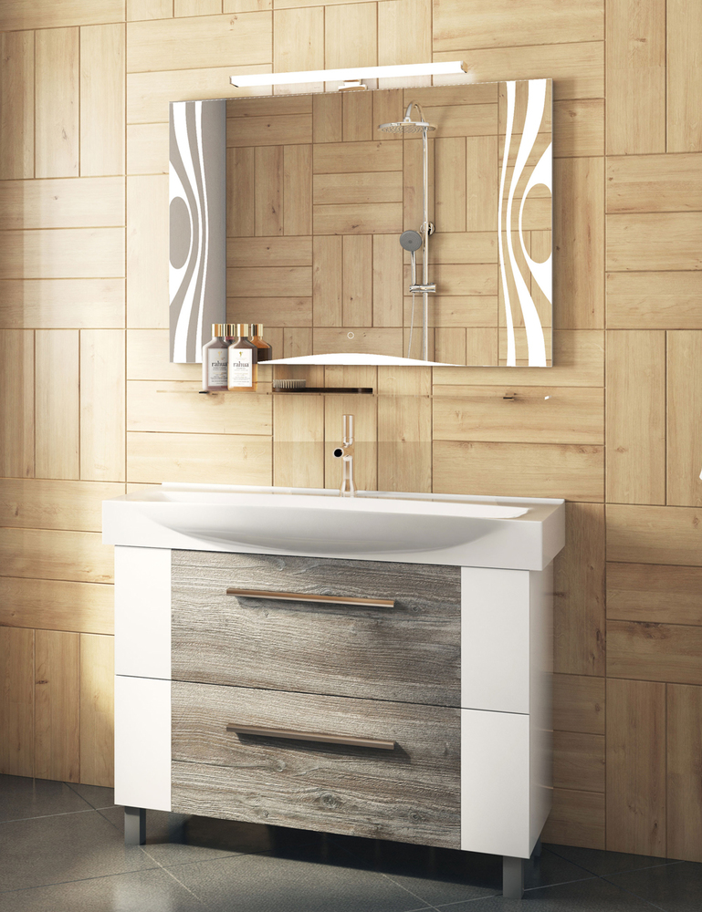 Зеркало Leo 1000 с LED-светильником1000⨉50⨉700 мм VIGO sun-id-664570 - Вид №1