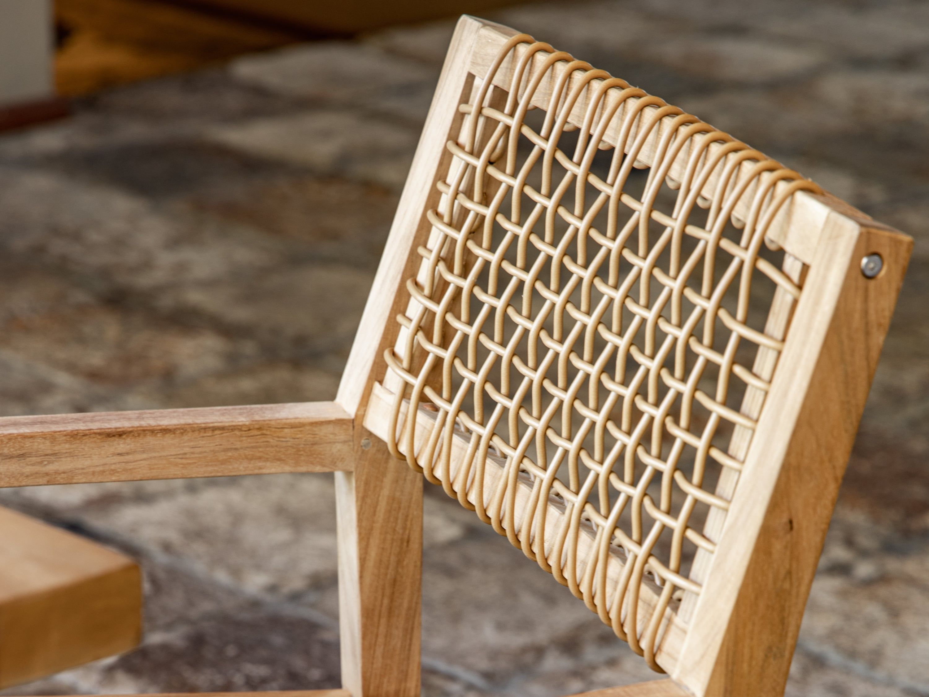 Садовый стул из тика и веревки с подлокотниками cbdesign Vienna Dining ARCH-00112530 - Вид №5
