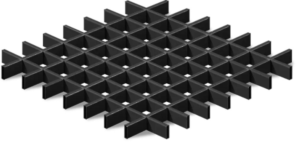 86162883 Комплект грильято 75x75x40 мм 1.8 м черный STLM-1017812