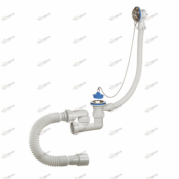 Сифон для ванны регулир. с переливом,гибк.трубой  А-80089 О) А-80089 ОРИО 151668