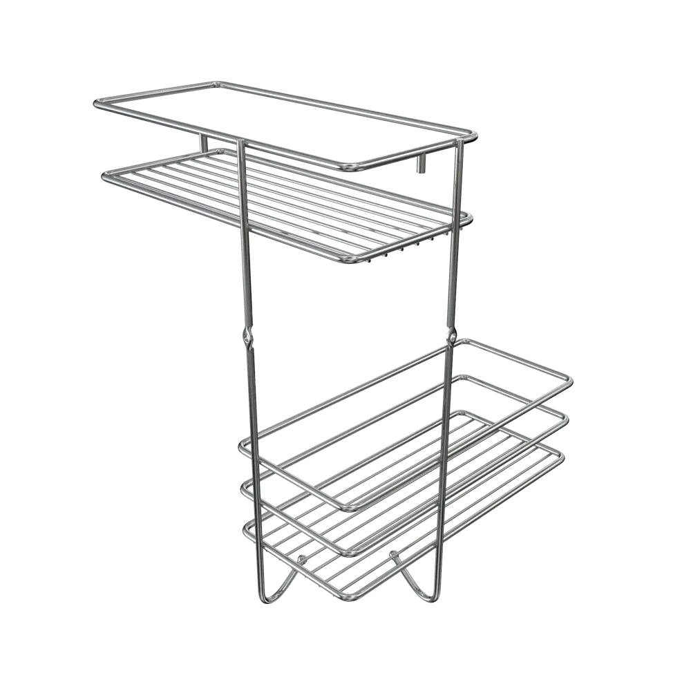 Полка настенная угловая двойная Lemer Soul 22.5x35x22.5 см металл цвет хром 83744061 STLM-2201526 - Вид №3