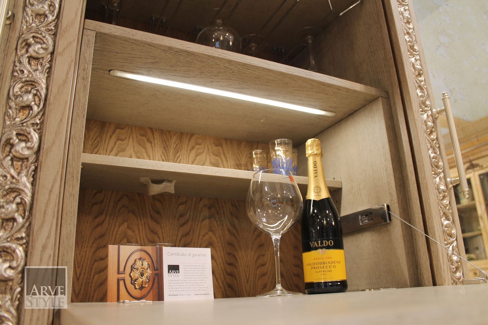 Деревянный настенный книжный шкаф с освещением Arvestyle Giulio ARCH-00117678 - Вид №15