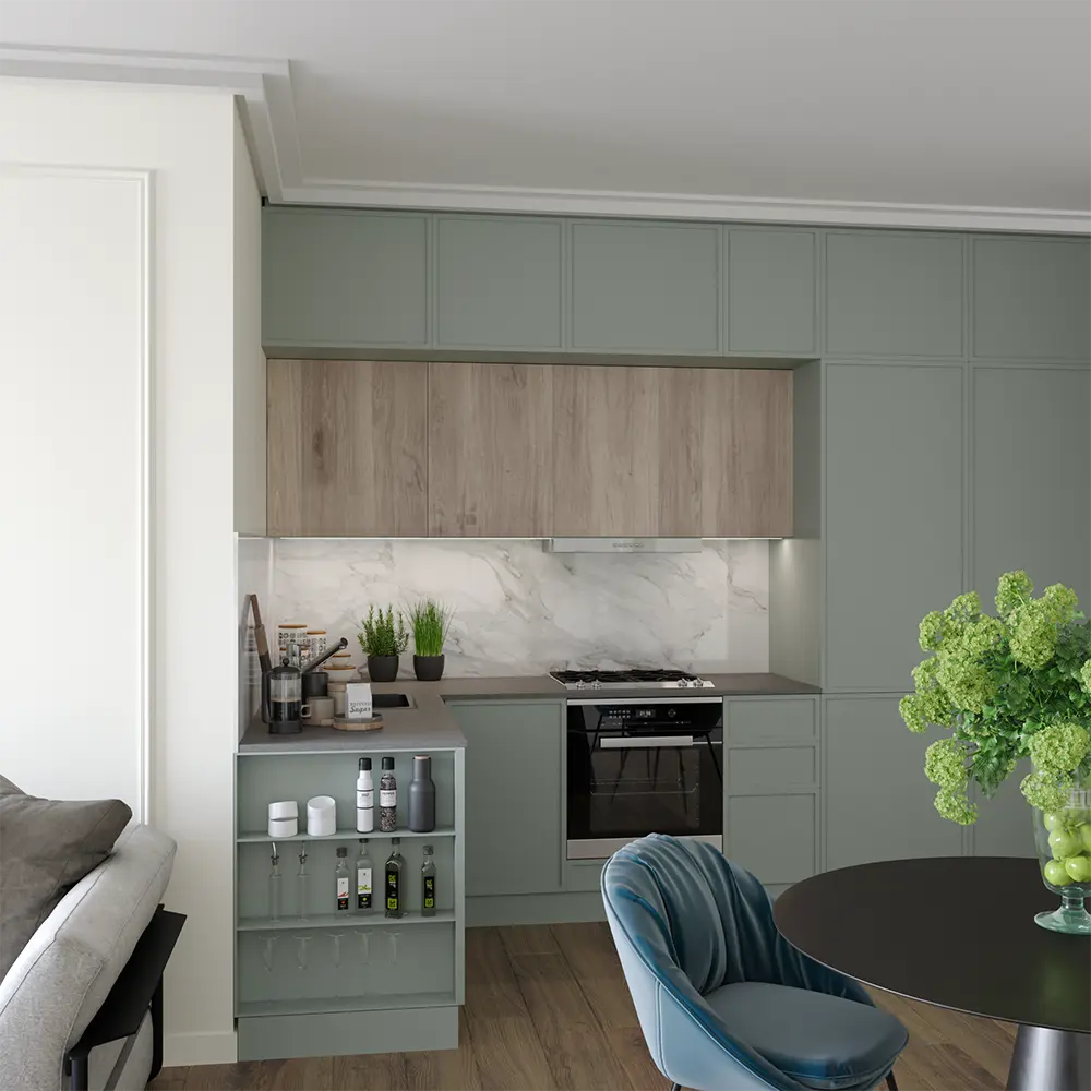 Столешница кухонная Консуэлло 100x60x2 см искусственный камень цвет серый Santreyd STLM-2127135 - Вид №7