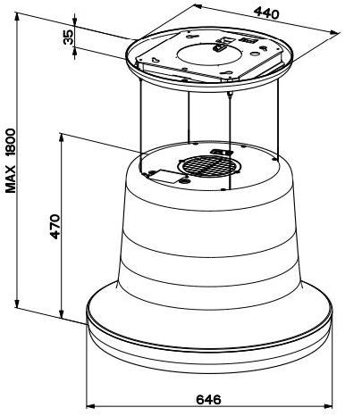 FABER Островная вытяжка со встроенным освещением  345.0541.006/005  - Вид №2