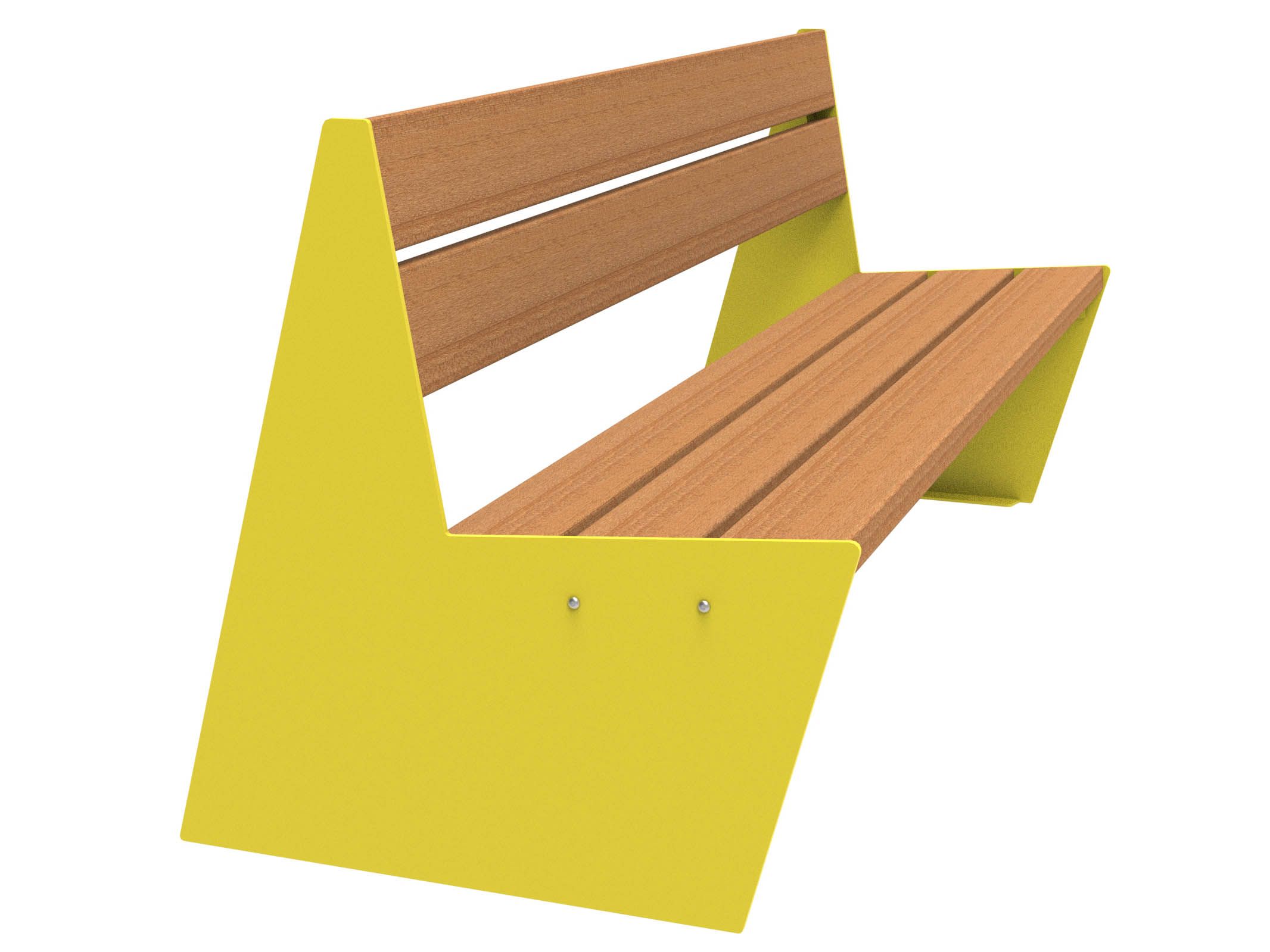 Скамья из окуме со спинкой Lazzari Sharp ARCH-00087617 - Вид №1