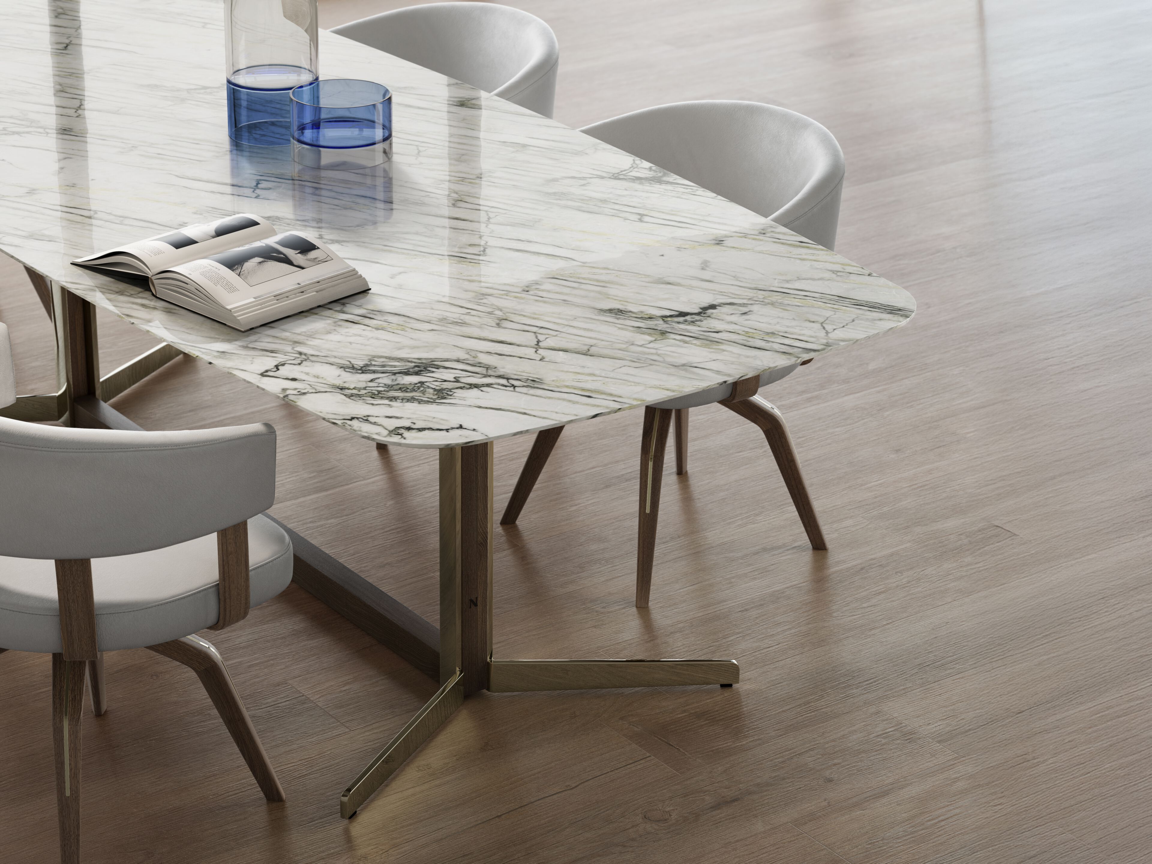 Мраморный стол Calacatta Natuzzi Italia кампус ARCH-00106264 - Вид №8